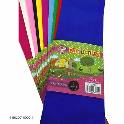 PAPEL CREPE 50X200CMS COLORES SURTIDOS ARTE TOP 1 UNIDAD