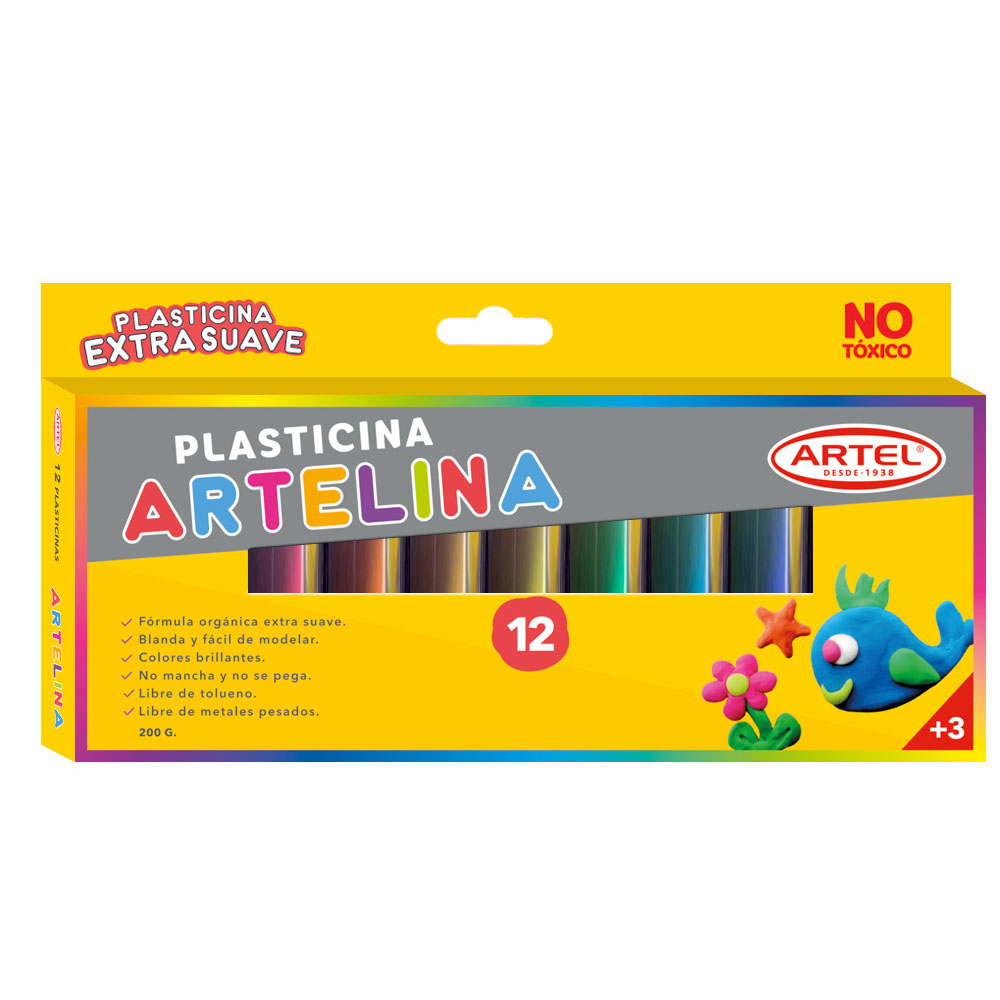 Plasticina Estuche Artelina 12 Colores ARTEL