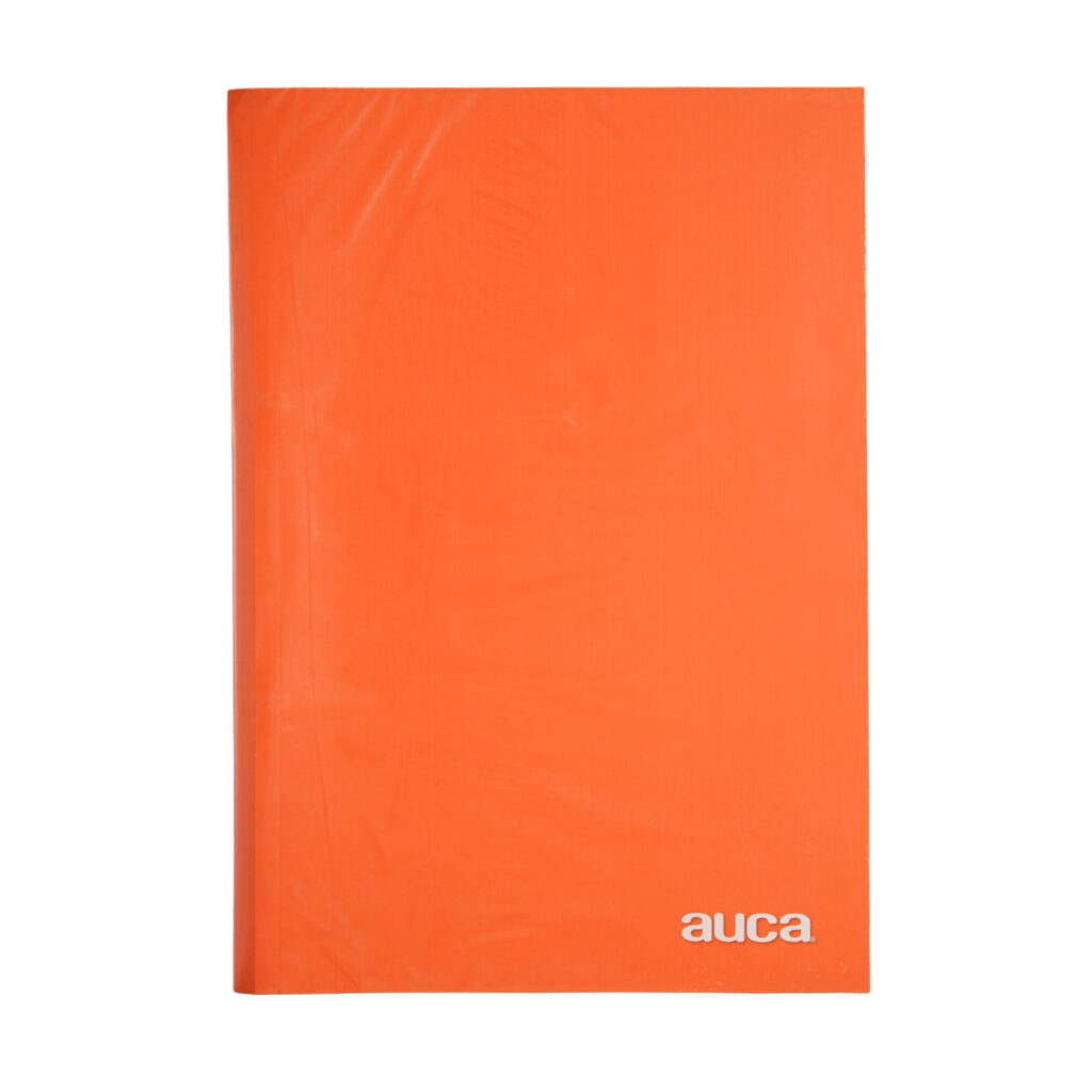 CARPETA PLASTIFICADO NARANJO C/GUSANO AUCA