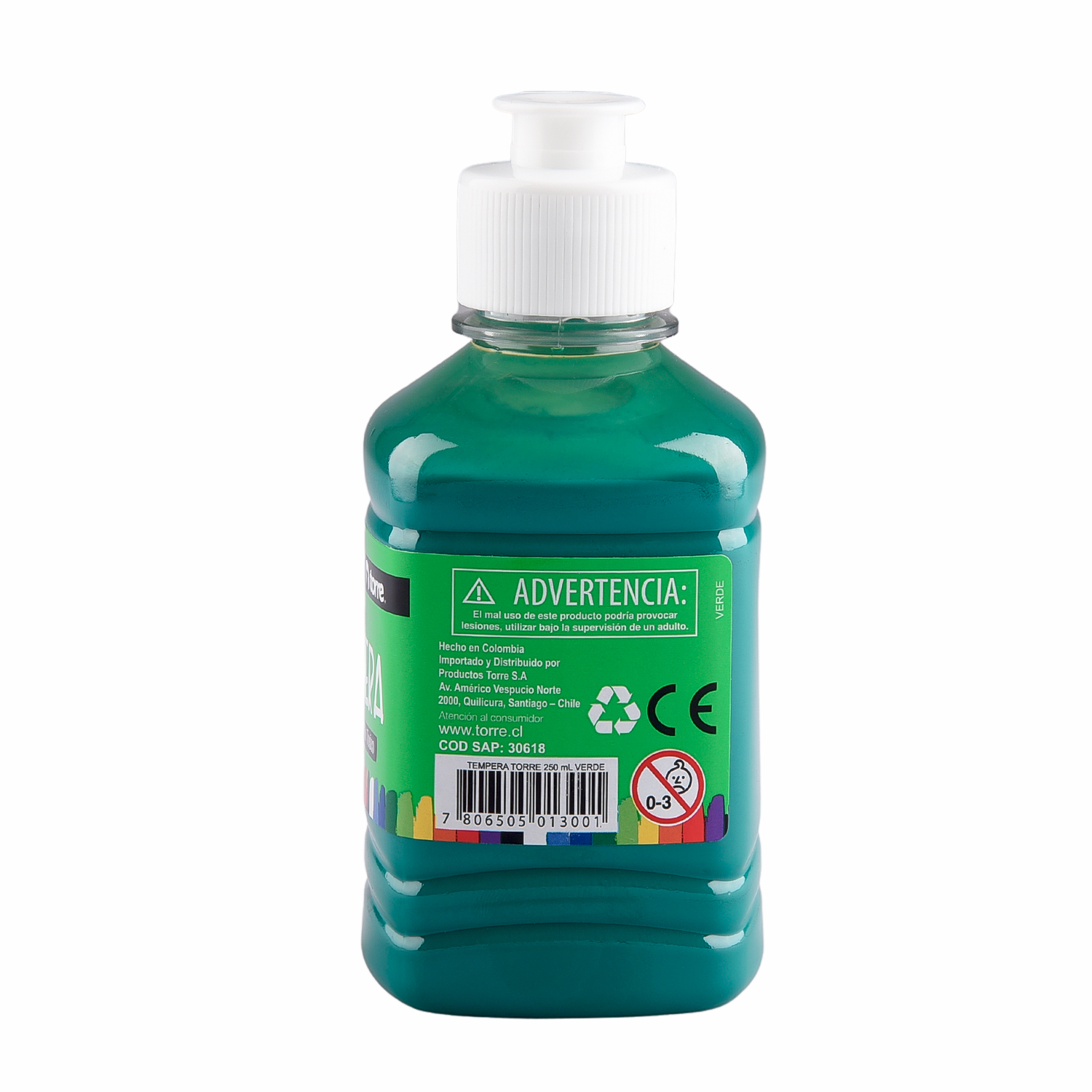 Témpera 250 ml Color Verde Torre