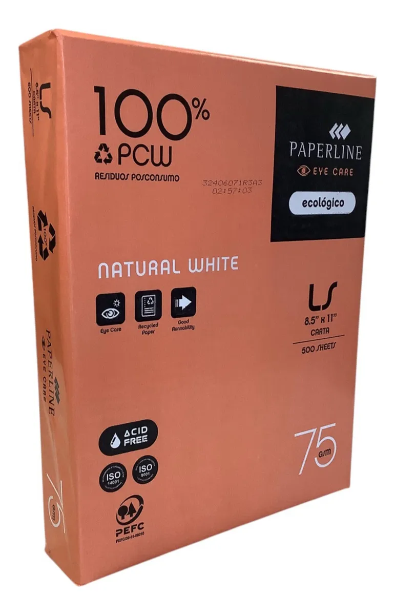 Resma Papel Fotocopia Tamaño Carta Paperline