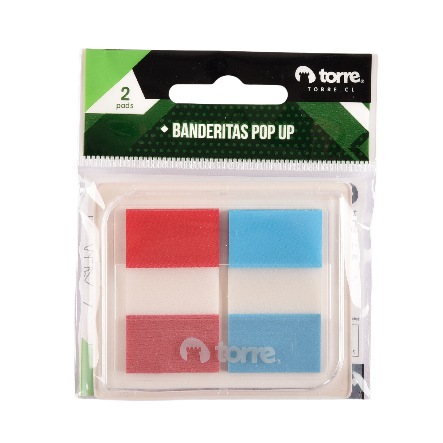 BANDERITAS POP UP 2COL 2OHJ C/U TORRE