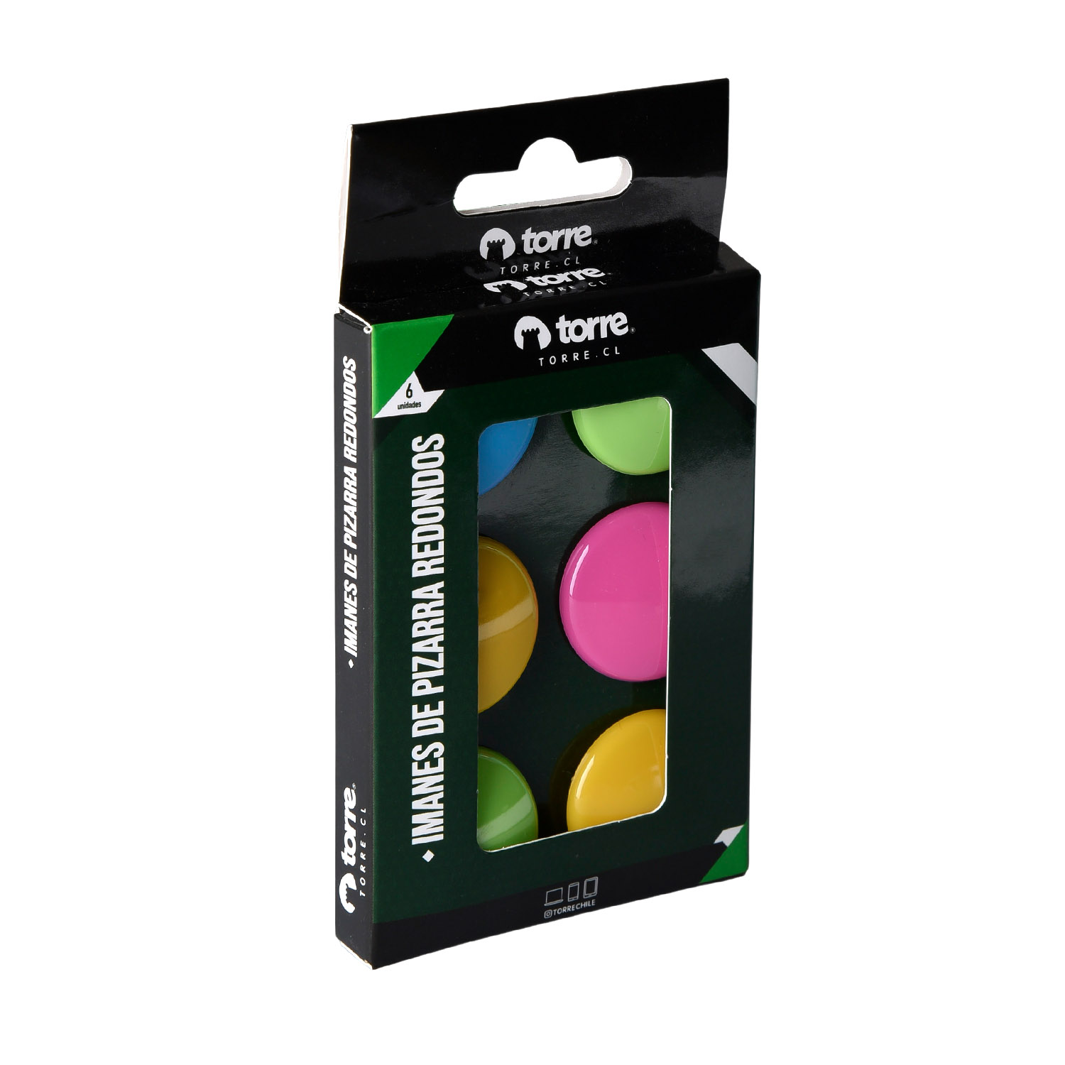 IMANES REDONDOS DE PIZARRA TORRE