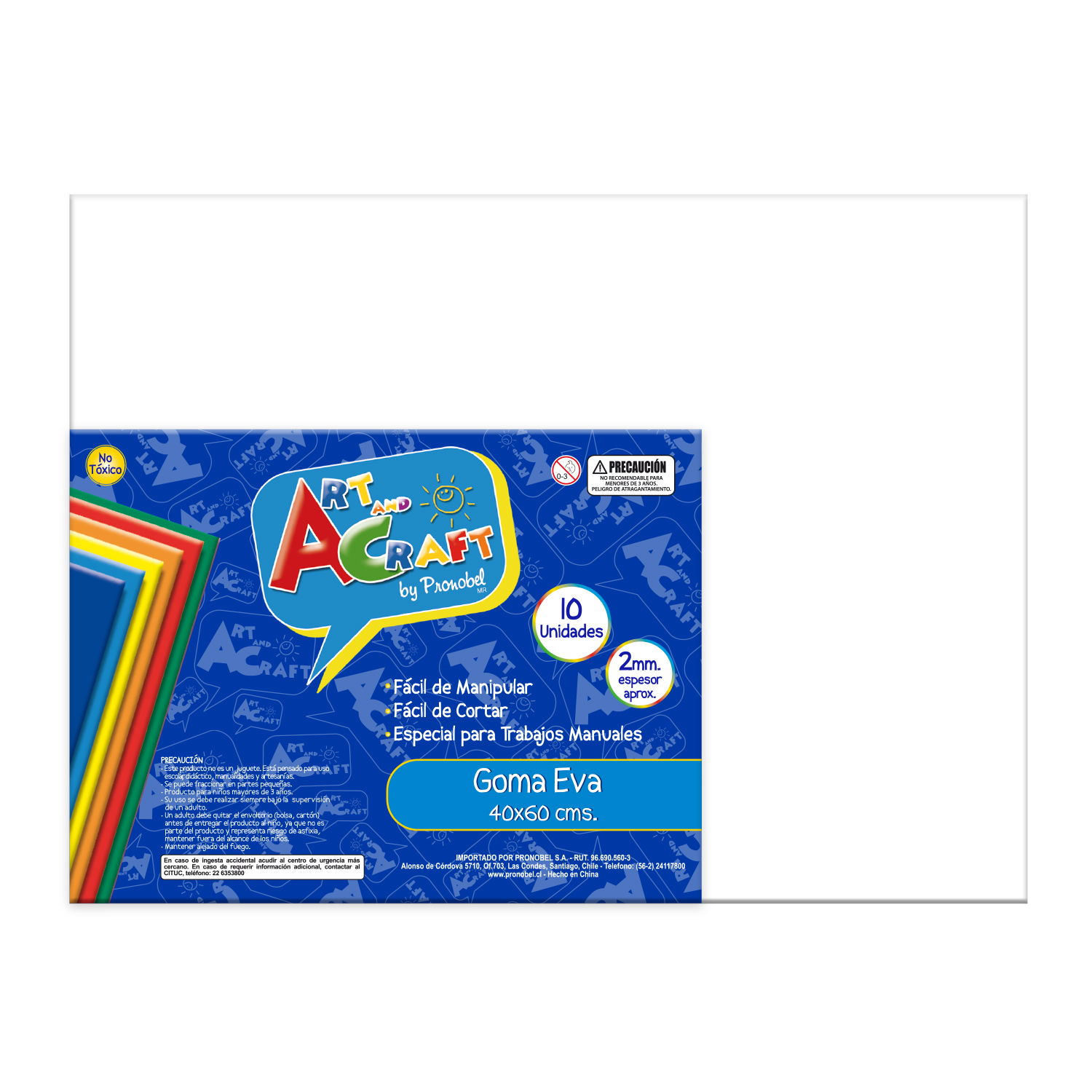 GOMA EVA 40X60 CM 2MM. BLANCO ART & CRAF