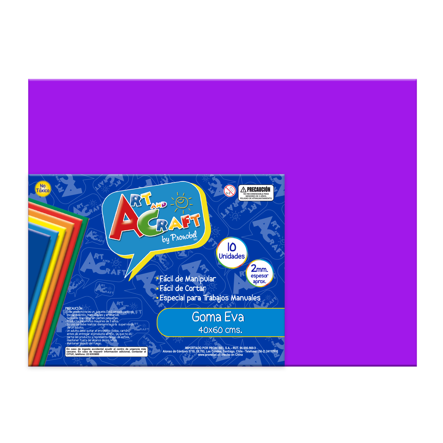 GOMA EVA 40X60 CM 2MM. MORADO ART & CRAF