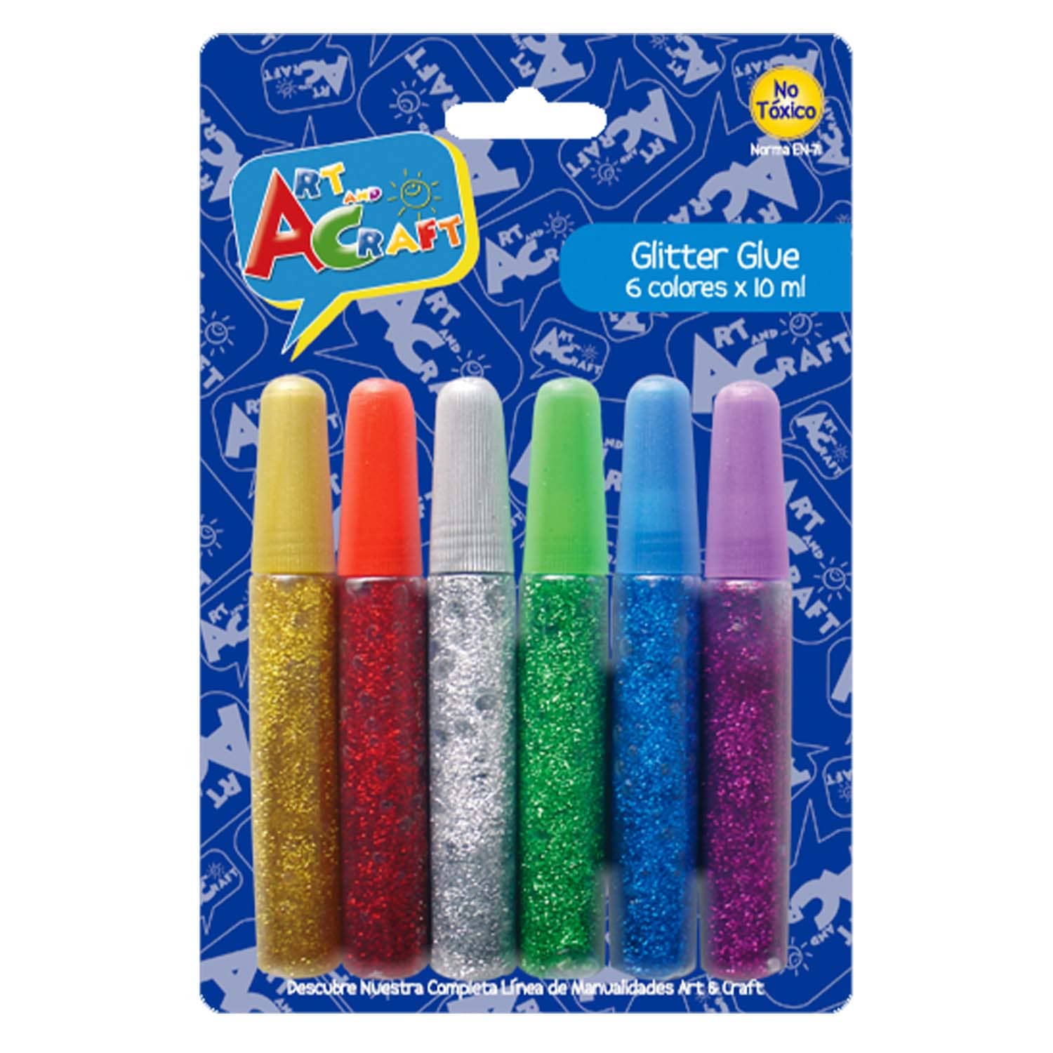 GLITTER GLUE escarcha 6 Colores 10 ML ART & CRAF