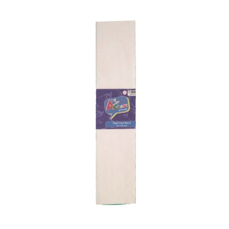 PAPEL CRPE 50X200CMA BLANCO ART&CRAFT
