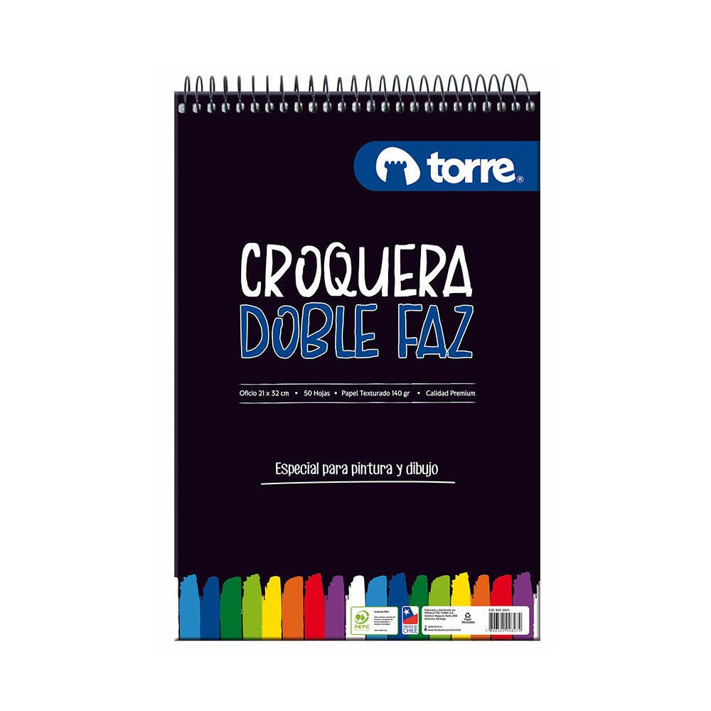 Croquera Doble Faz OFICIO 21X32 TORRE