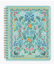 Cuaderno Grande Anillado TD Cuadriculado - Flora Turquesa