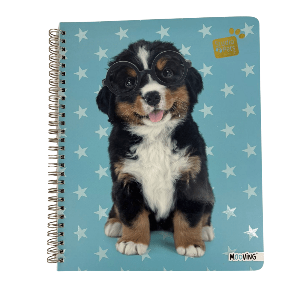 Cuaderno universitario mat 7mm 100hjs studio pets mooving