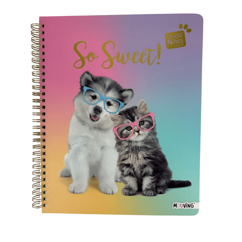 Cuaderno universitario mat 7mm 100hjs studio pets mooving - imagen 2