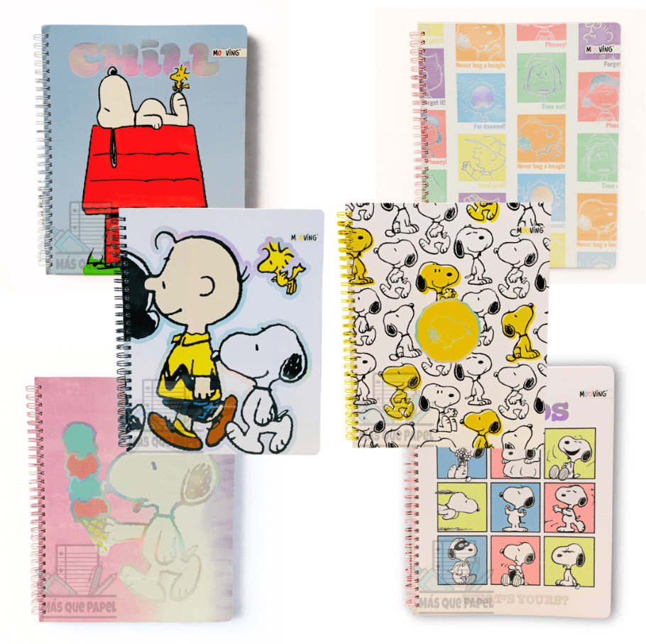 Cuaderno universitario snoopy 100hjs 7mm mooving