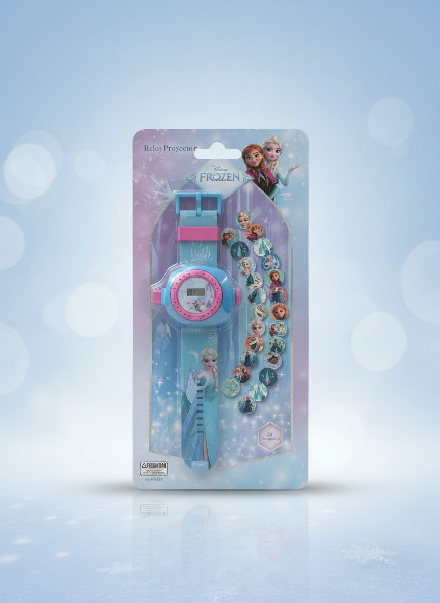 RELOJ PROYECTOR 24 IMÁGENES FROZEN